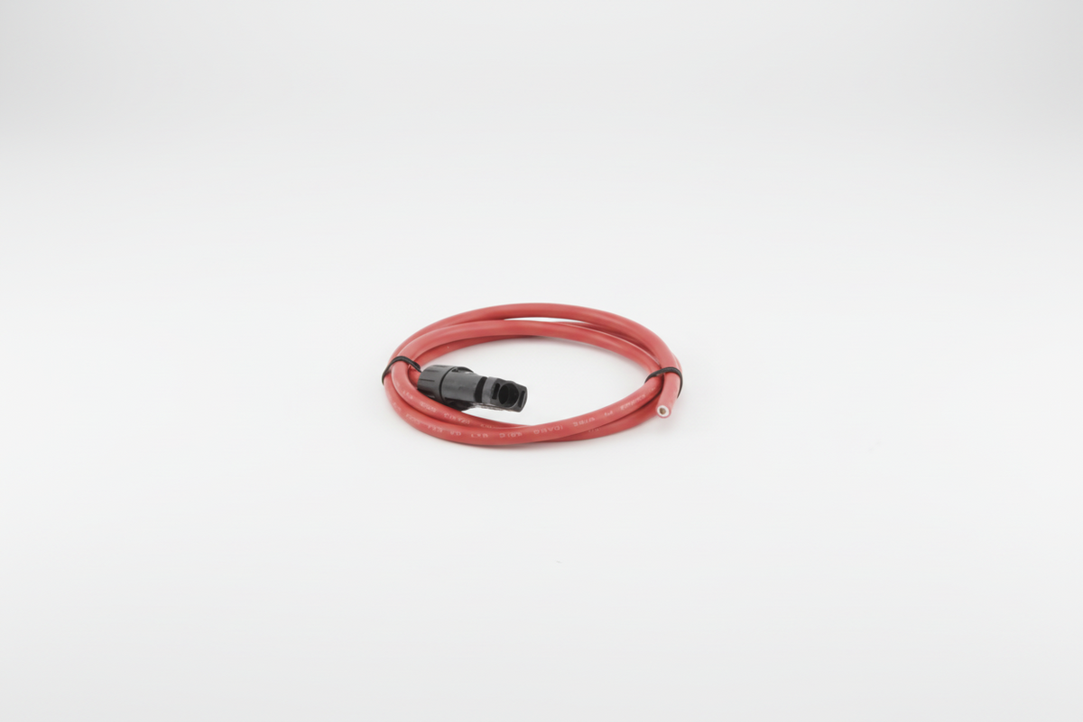 Cable Fotovoltaico, 1 m, Rojo, Calibre 10 AWG con Terminal MC4-M en un extremo, CBLMC41MRED