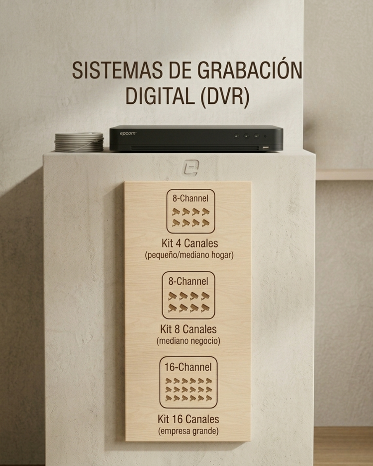 Kits DVR (4, 8 y 16 Canales)