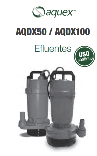 Bomba sumergible para efluentes AQDX50 / AQDX100
