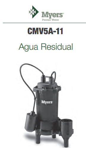 Bombas sumergibles para aguas residuales CMV5A-11