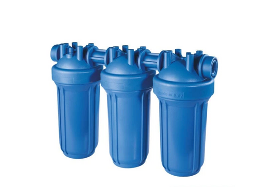 PORTAFILTRO TRIO AZUL DP BIG 10 TRIO 1" NPT IN AB, PORTAFILTROS