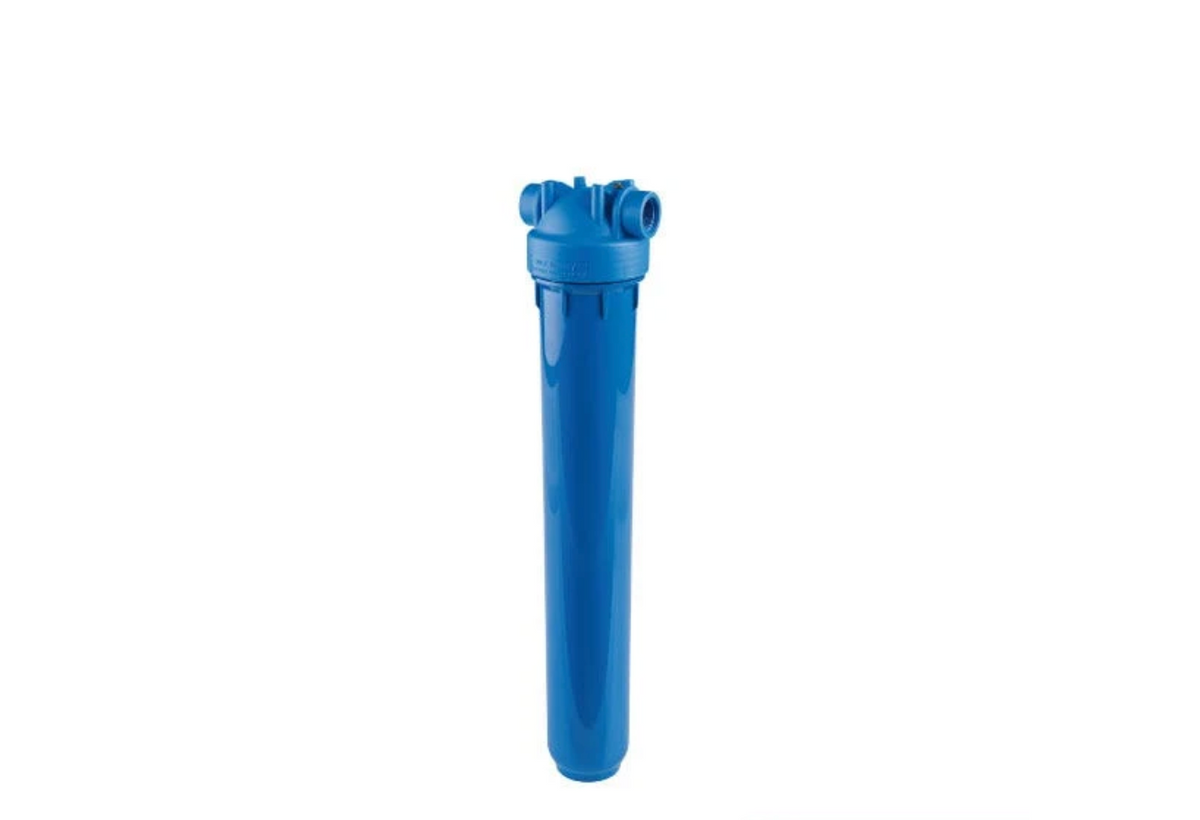 PORTAFILTRO AZUL DP 20 MONO 3/4"  1"NPT IN AB, PORTAFILTROS