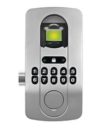 Chapa Cromada con Lector de Huella y Teclado. LOCKPRO-2C