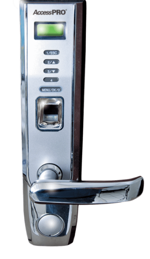 Chapa Derecha Cromada con Lector de Huella, Proximidad y Teclado LOCKPRO-5CD