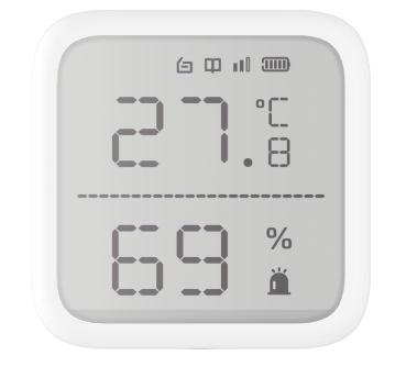 Detector de Temperatura y Detector de Humedad Inalámbrico DS-PDTPH-E-WB