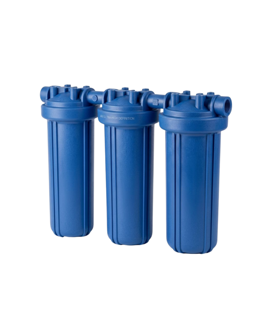 PORTAFILTRO TRIO AZUL DP BIG 20 TRIO 1 1/2" NPT IN AB, PORTAFILTROS