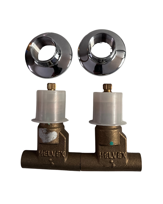 Ensamble soldable para regadera, E-61, Helvex