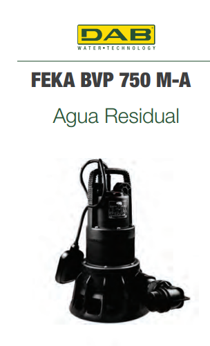 Bomba sumergible para aguas residuales FEKA BVP 750 M-A