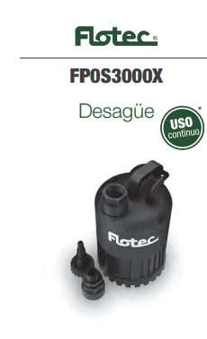 Bombas sumergibles de desagüe FP0S3000X