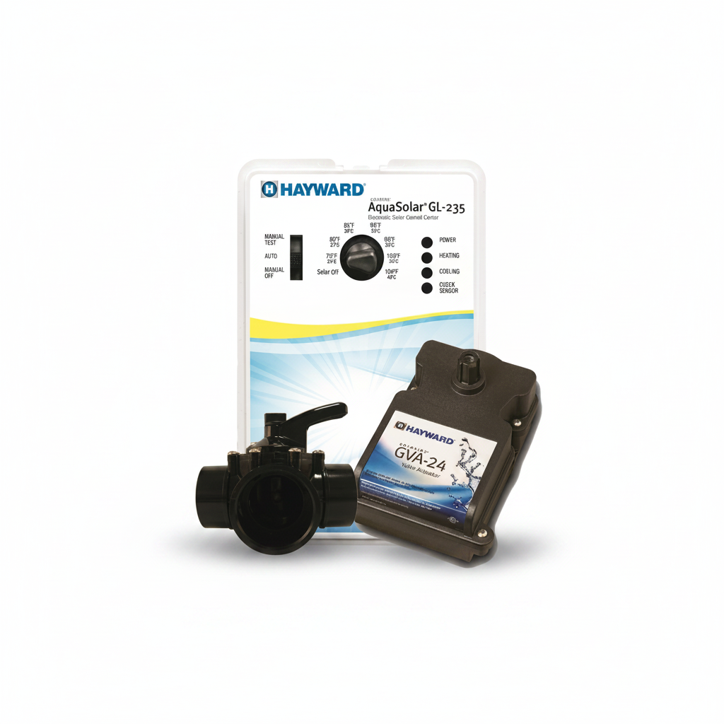 SISTEMA SOLAR AQUASOLAR HAYWARD CON VALVULA, ACTUADOR Y SENSORES