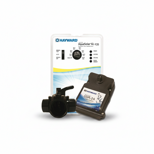 SISTEMA SOLAR AQUASOLAR HAYWARD CON VALVULA, ACTUADOR Y SENSORES