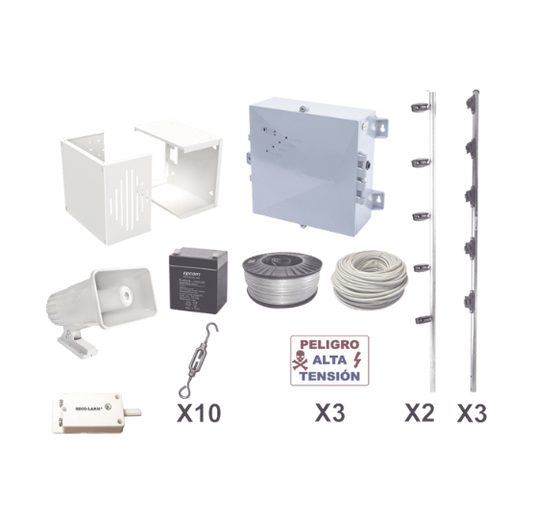 KIT ESENCIAL PARA 25Mts PERIMETRALES DE CERCO YPROKIT25F