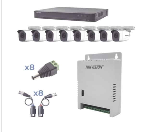 KIT TurboHD 1080p / DVR 8 Canales KEVTX8T8BW