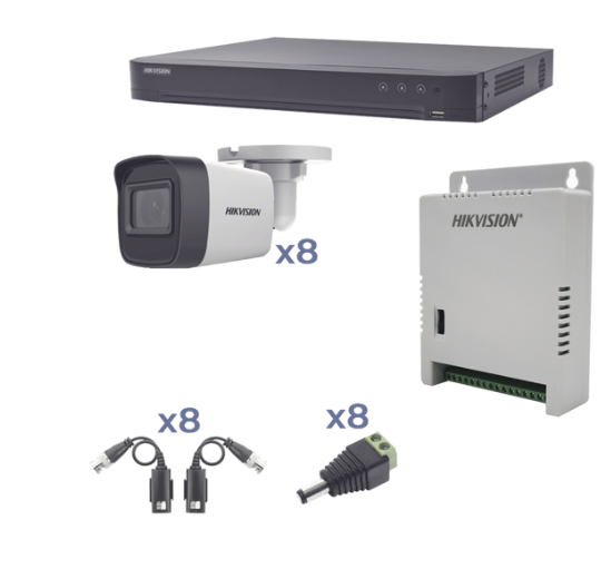 KIT TurboHD 1080p / DVR 8 Canales KH1080P8BW