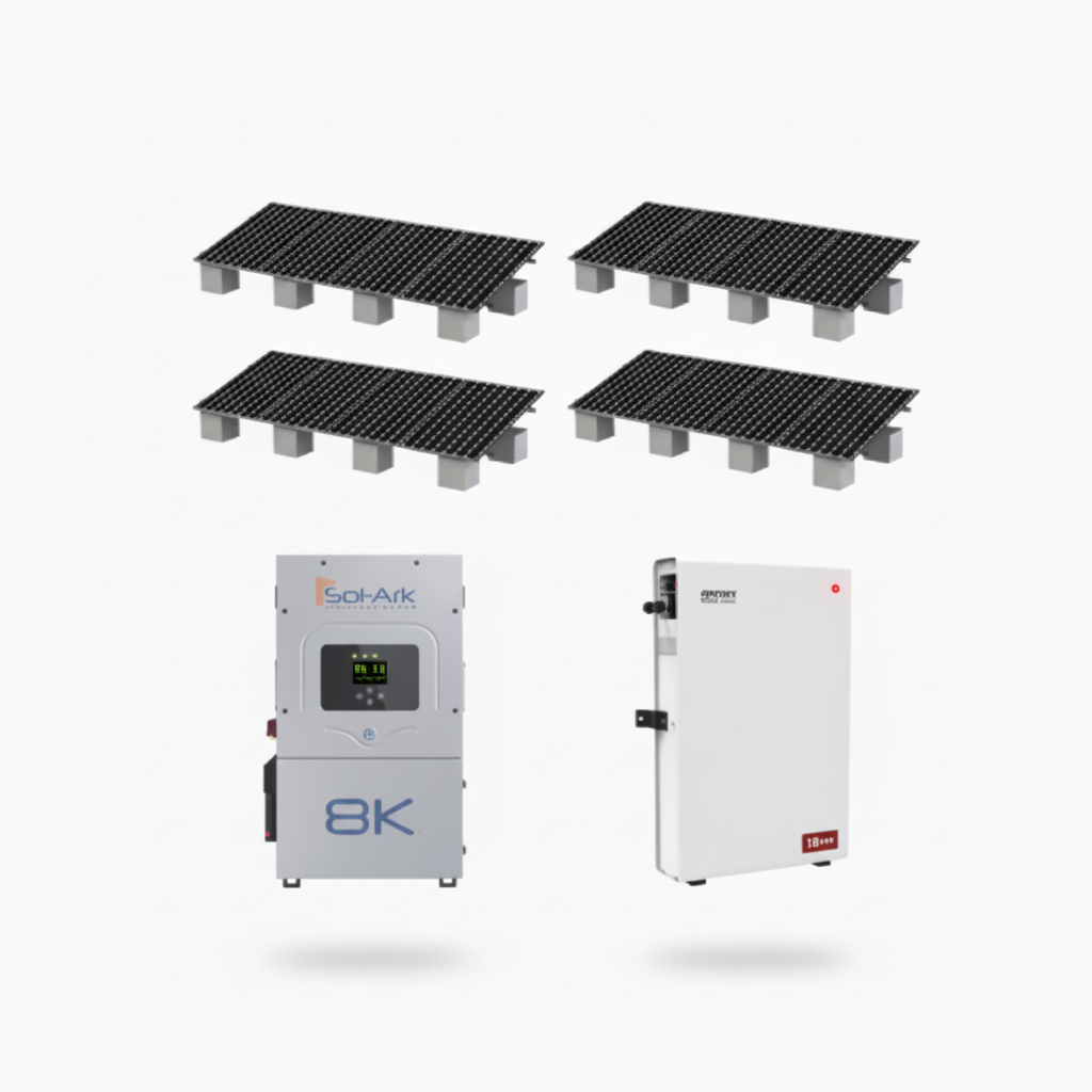 Kit Hibrido con Interconexión a la Red Eléctrica KITHYBRID8KSOL, Electricidad