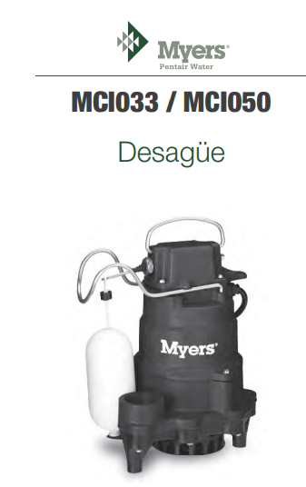 Bomba sumergible de desagüe MCI033 / MCI050