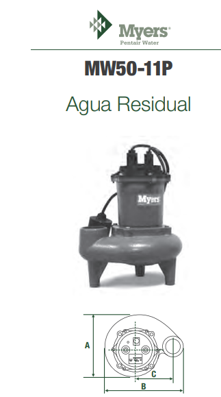 Bomba sumergible para aguas residuales MW50-11P