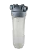 PORTAFILTRO TRANSPARENTE DP 10 MONO 1/2" 3/4"NPT IN SANIC TS, PORTAFILTROS