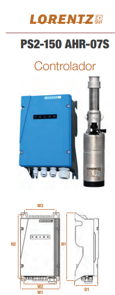 Sistema de bombeo solar, PS2-150 AHR-07S