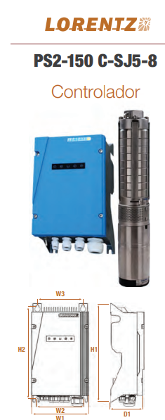 Sistema de bombeo solar, PS2-150 C-SJ5-8