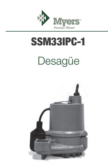 Bomba sumergible de desagüe SSM33IPC-1