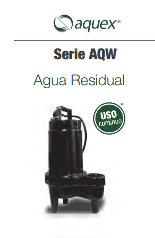 Bomba sumergible para aguas residuales Serie AQW