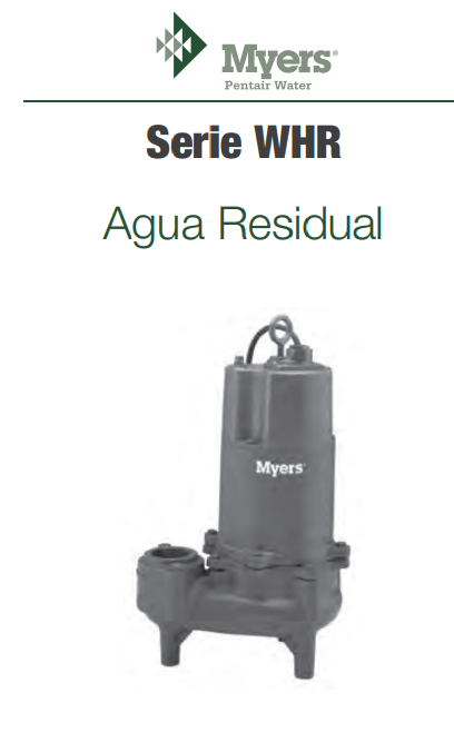Bomba sumergible para aguas residuales  Serie WHR